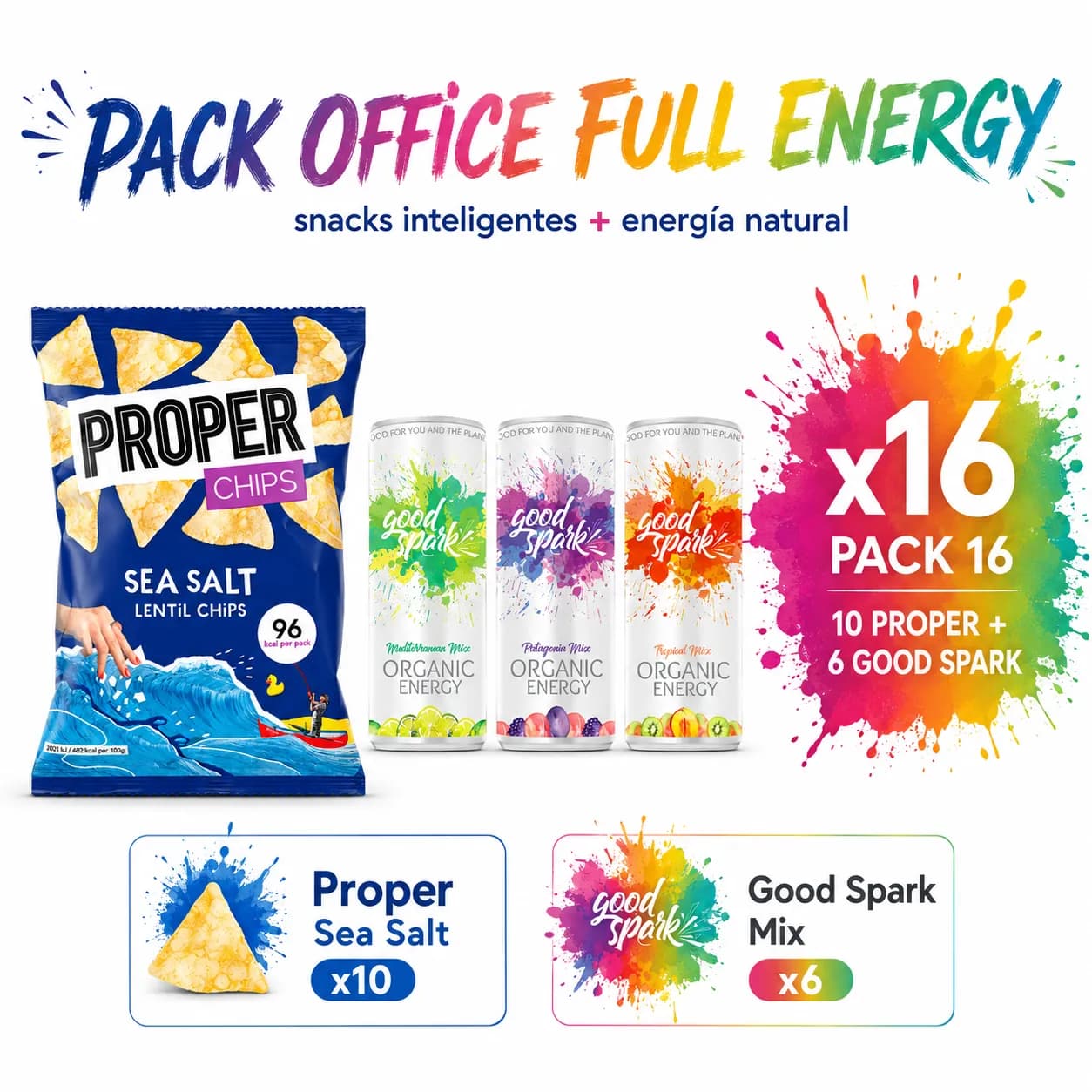 Pack Office Full Energy (Nachos 10 + Good Spark 6)